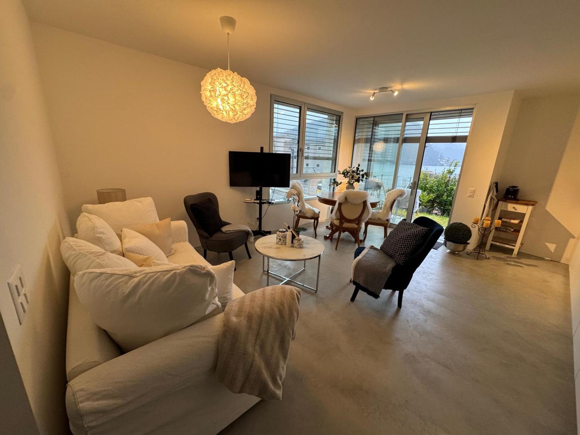 Neue Gartenwohnung Mit Sicht Auf Den Luganersee Ponte Tresa Exterior foto